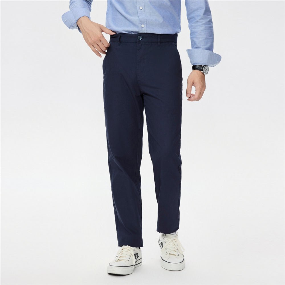 Giordano Men’s Regular Fit Stretch Twill Pants with Mid Rise - first_variant_option_2 Premium Pants for Giordano