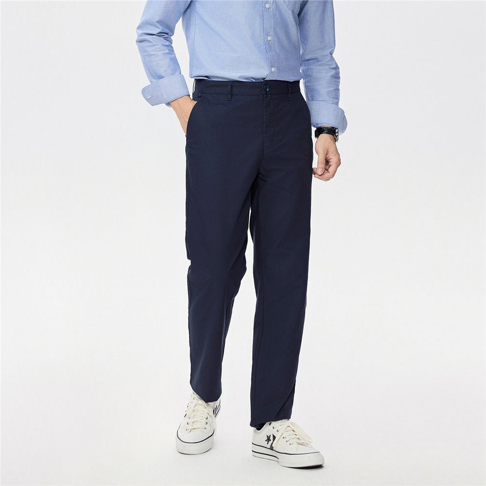 Giordano Men’s Regular Fit Stretch Twill Pants with Mid Rise - first_variant_option_2 Premium Pants for Giordano