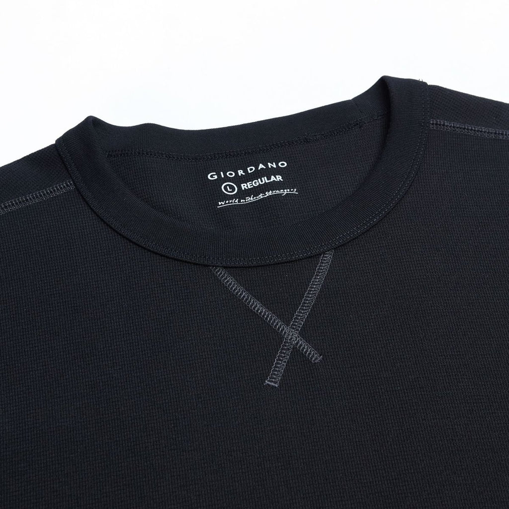 Giordano Men’s Regular Fit Stretch Waffle Tee - first_variant_option_2 Premium Tee for Giordano