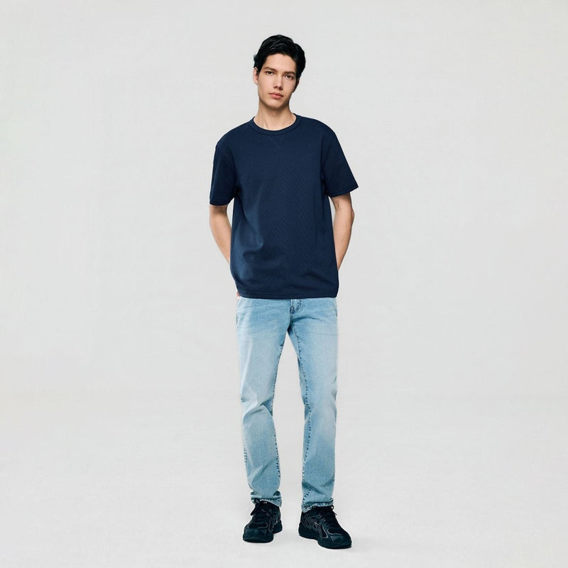 Giordano Men’s Regular Fit Stretch Waffle Tee - first_variant_option_2 Premium Tee for Giordano