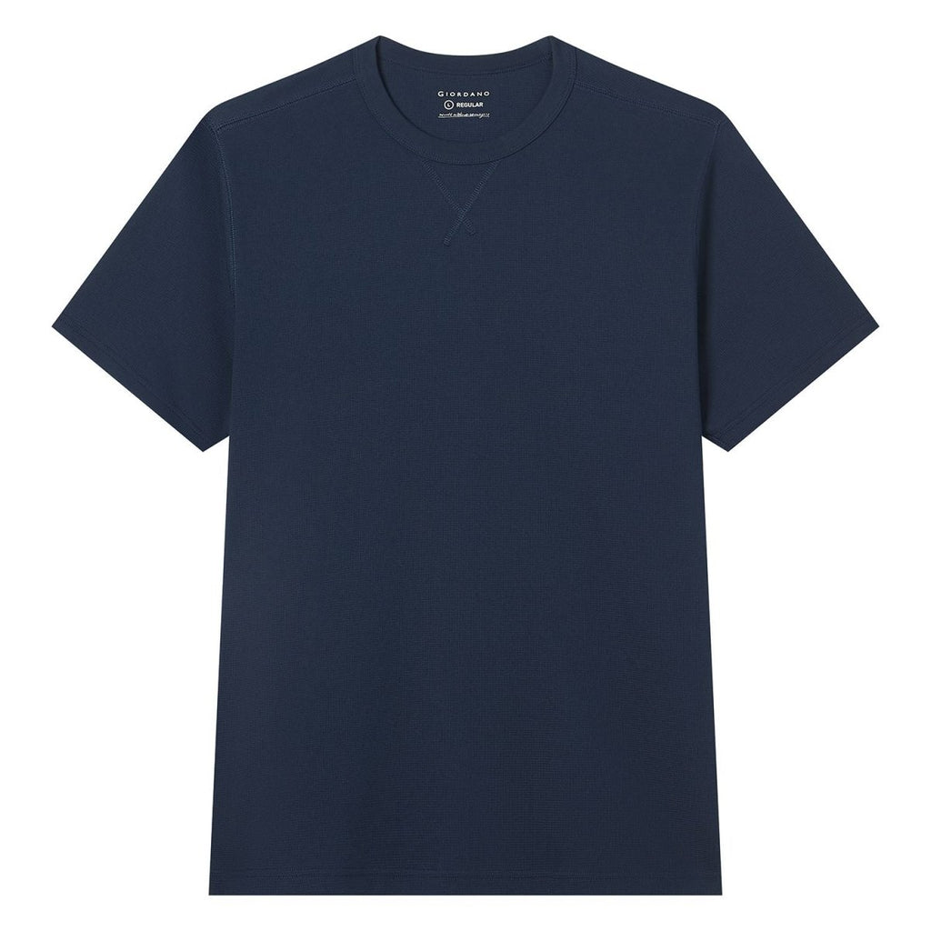 Giordano Men’s Regular Fit Stretch Waffle Tee - first_variant_option_2 Premium Tee for Giordano