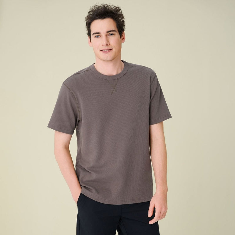 Giordano Men’s Regular Fit Stretch Waffle Tee - first_variant_option_2 Premium Tee for Giordano