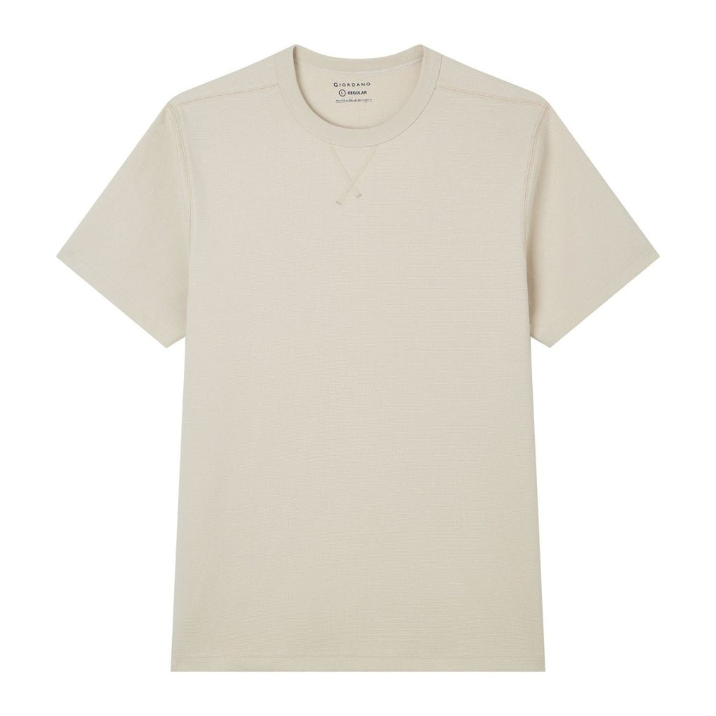 Giordano Men’s Regular Fit Stretch Waffle Tee - first_variant_option_2 Premium Tee for Giordano