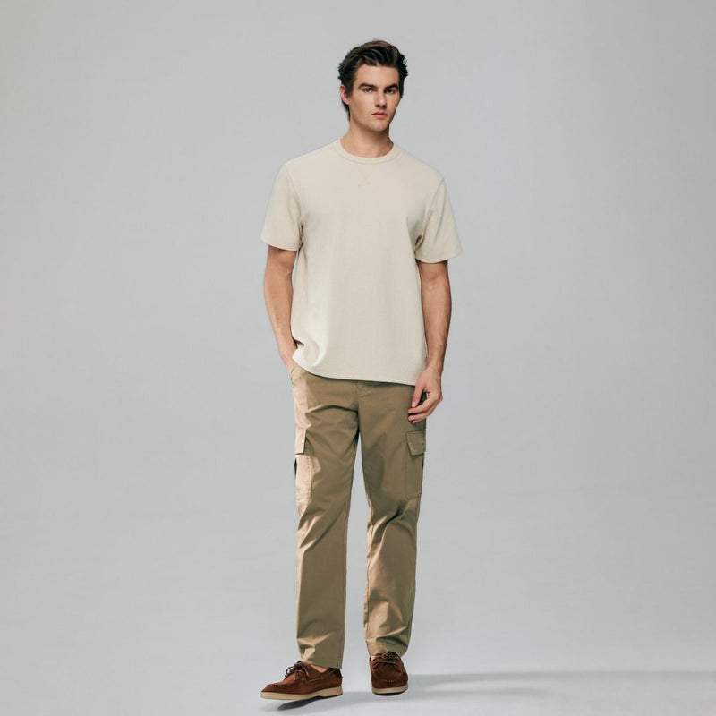 Giordano Men’s Regular Fit Stretch Waffle Tee - first_variant_option_2 Premium Tee for Giordano