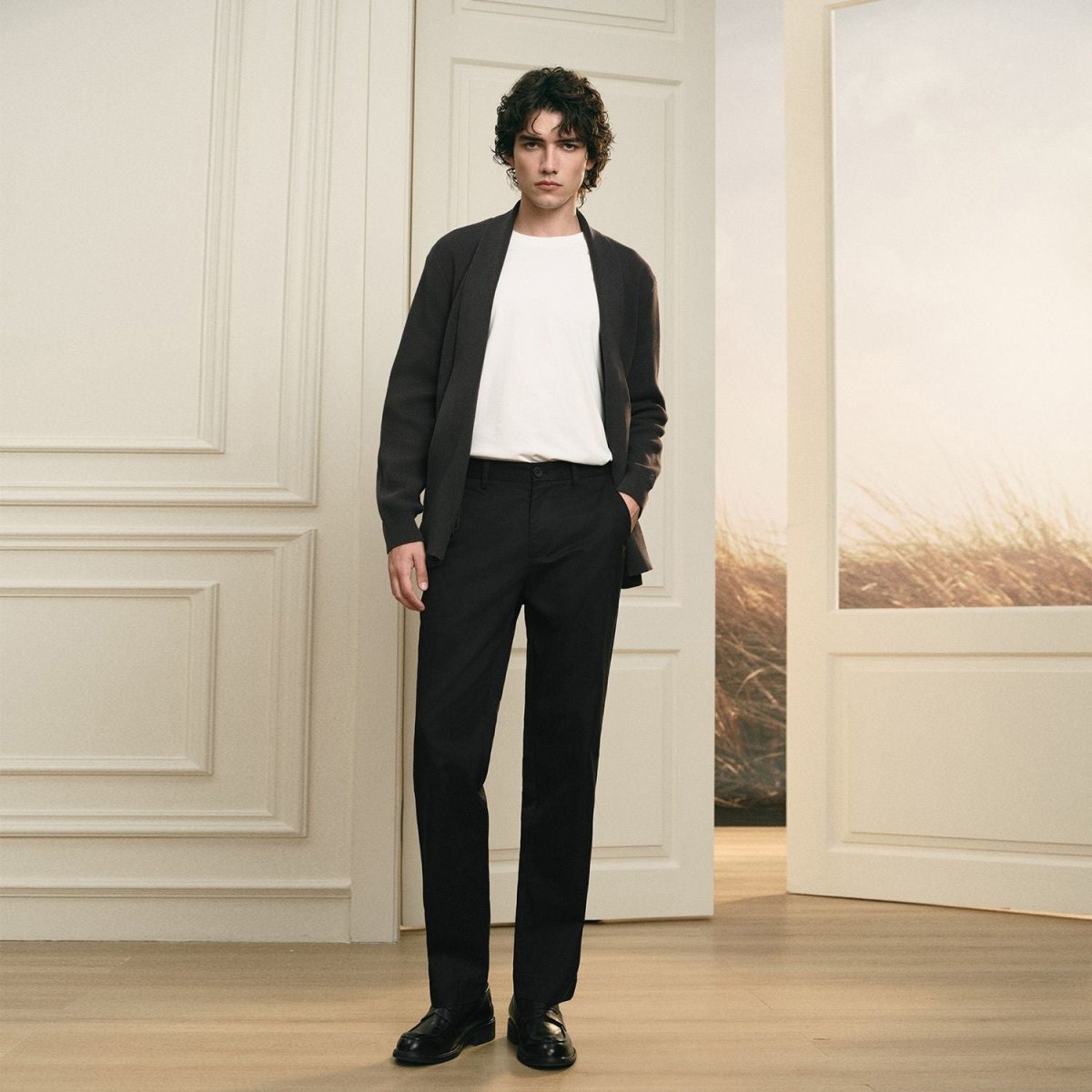 Giordano Men’s Regular Fit Tencel Cotton Pants - first_variant_option_2 Premium Pants for Giordano