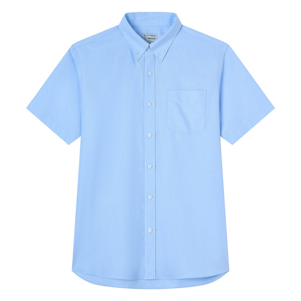 Giordano Men's Regular Fit Wrinkle - Free Short Sleeve Oxford Shirt - first_variant_option_2 Premium Shirt for Giordano