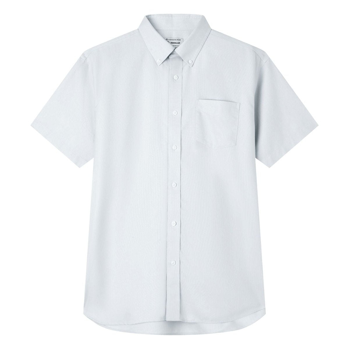 Giordano Men’s Regular Fit Wrinkle-Free Short Sleeve Oxford Shirt - Premium Shirts