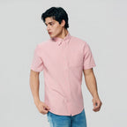 Giordano Men’s Regular Fit Wrinkle-Free Short Sleeve Oxford Shirt - Premium Shirts