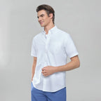 Giordano Men's Regular Fit Wrinkle-Free Short Sleeve Oxford Shirt - Premium Shirts