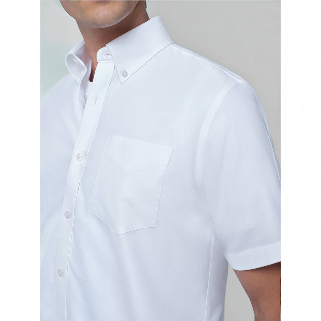 Giordano Men's Regular Fit Wrinkle-Free Short Sleeve Oxford Shirt - Premium Shirts