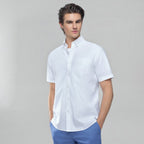 Giordano Men's Regular Fit Wrinkle-Free Short Sleeve Oxford Shirt - Premium Shirts