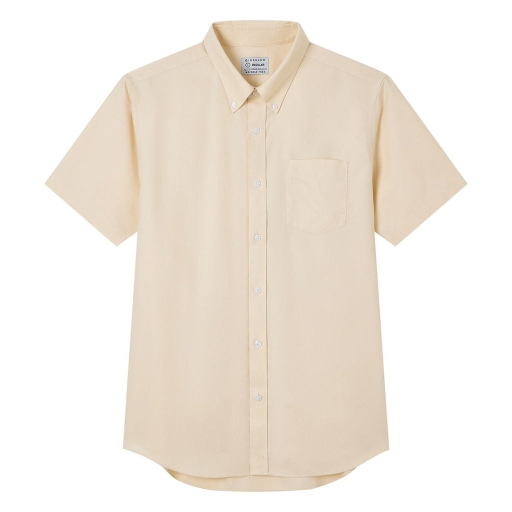 Giordano Men’s Regular Fit Wrinkle - Free Short Sleeve Oxford Shirt - first_variant_option_2 Premium Shirts for Giordano