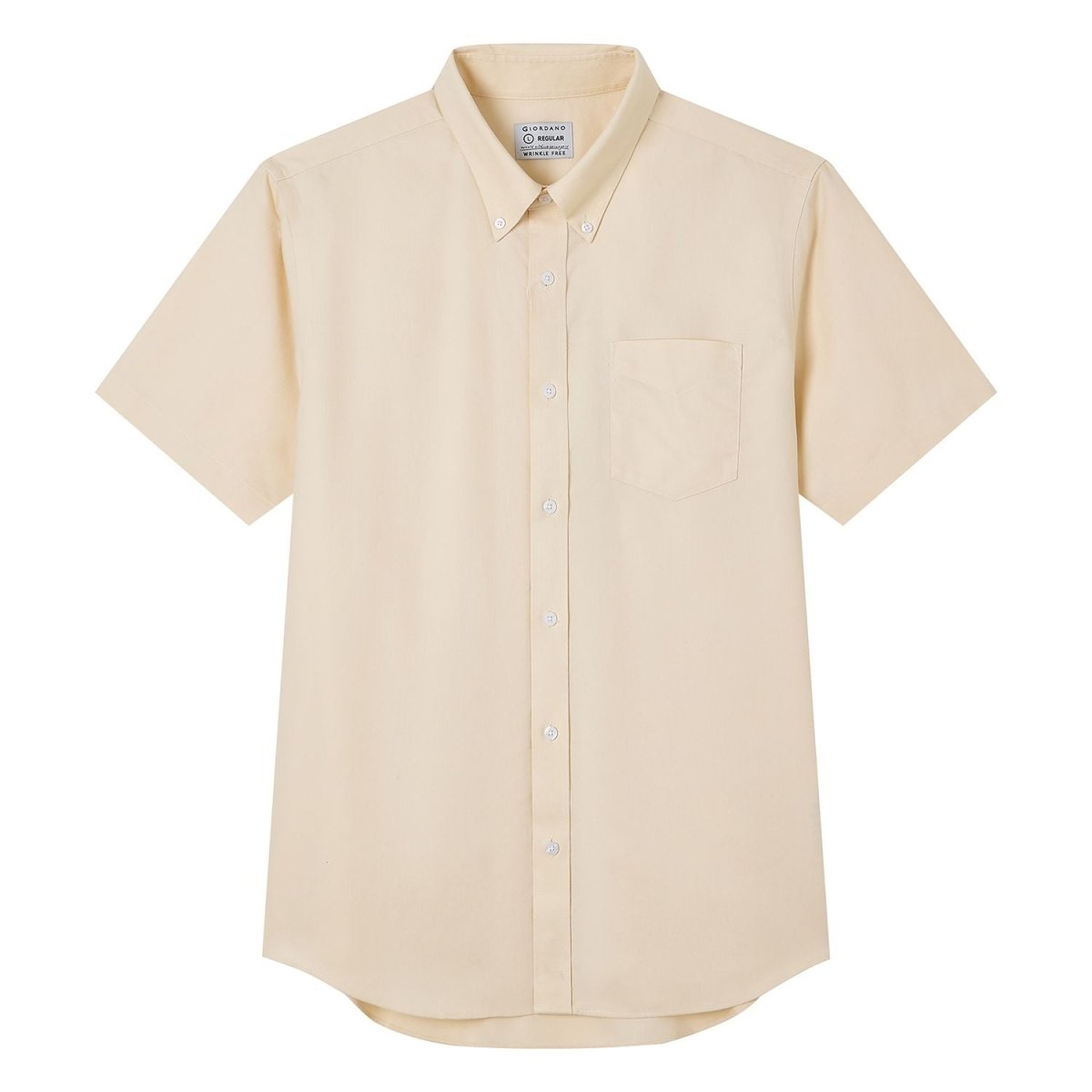 Giordano Men’s Regular Fit Wrinkle - Free Short Sleeve Oxford Shirt - first_variant_option_2 Premium Shirts for Giordano