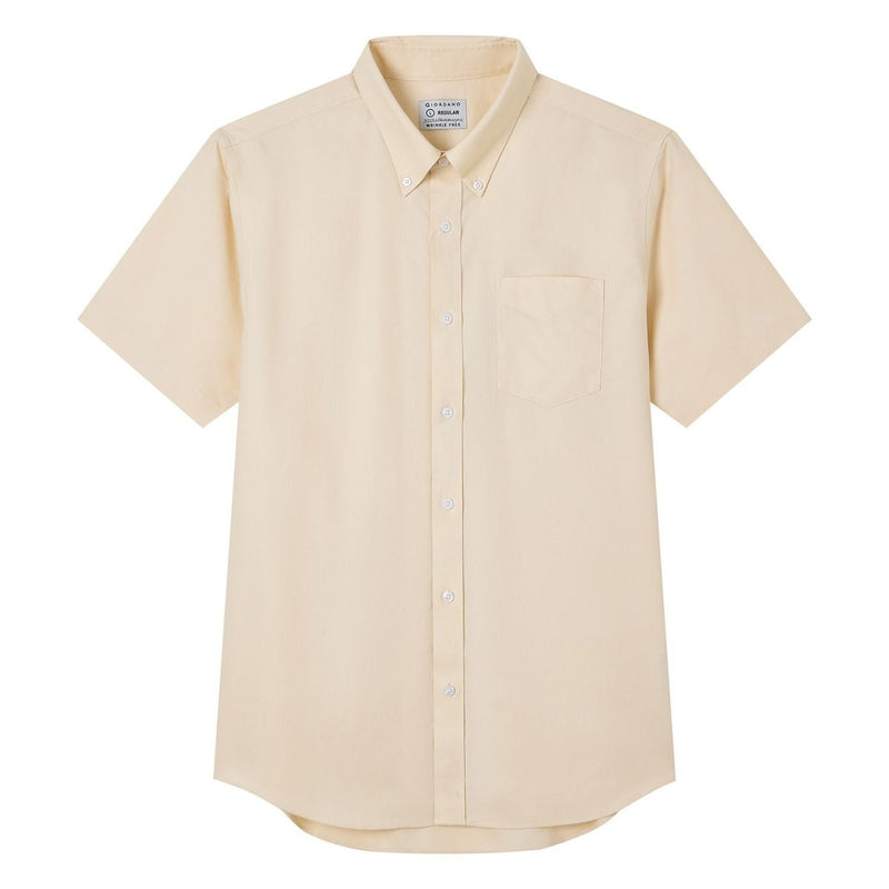 Giordano Men’s Regular Fit Wrinkle - Free Short Sleeve Oxford Shirt - first_variant_option_2 Premium Shirts for Giordano