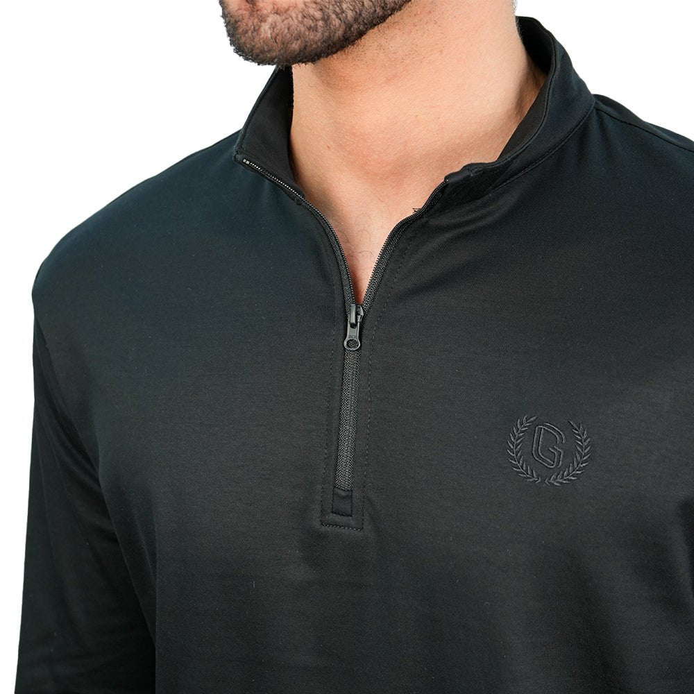 Giordano Men's Regular Liquid Touch Half - Zip Tee - first_variant_option_2 Premium Tee for Giordano
