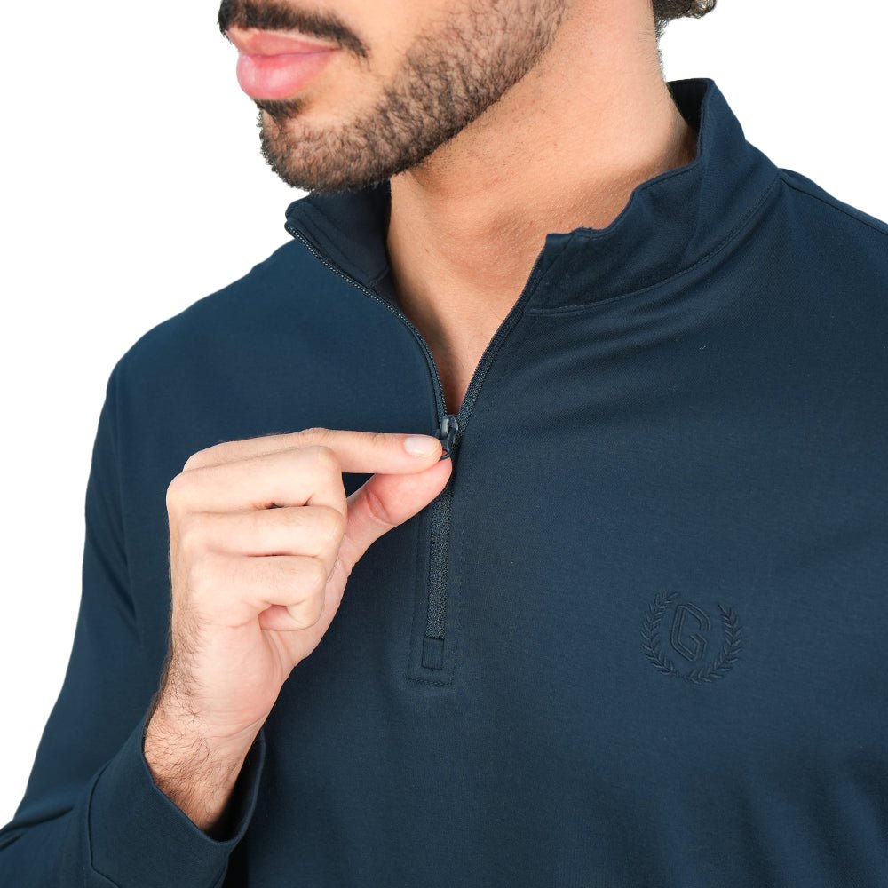 Giordano Men's Regular Liquid Touch Half - Zip Tee - first_variant_option_2 Premium Tee for Giordano