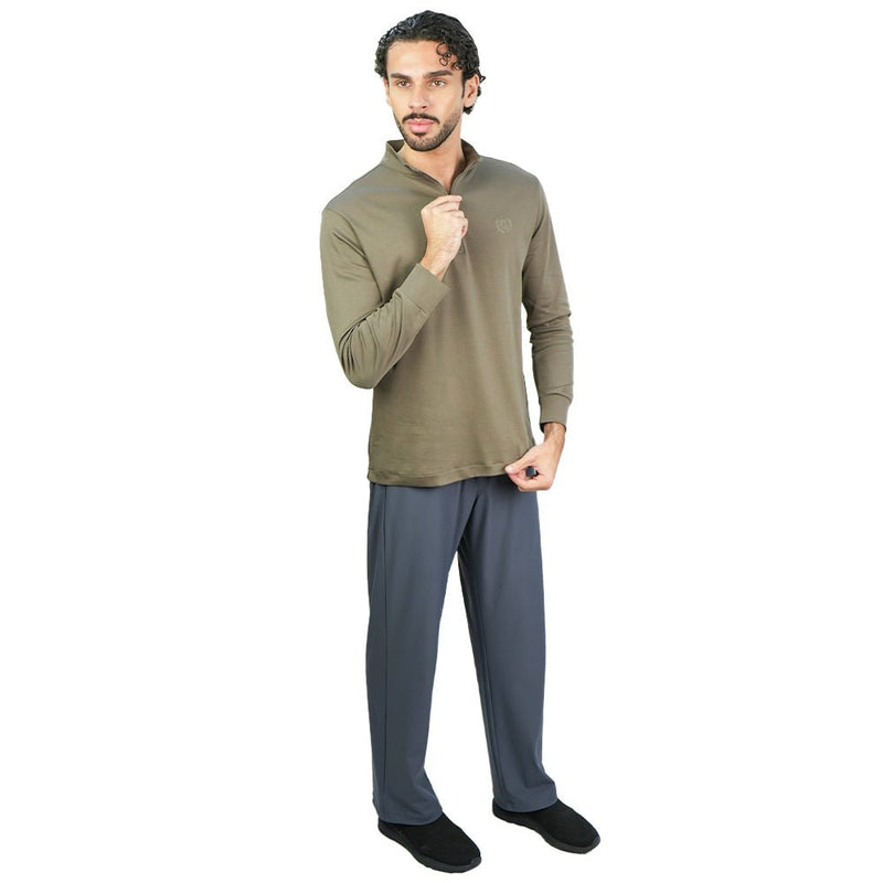 Giordano Men's Regular Liquid Touch Half - Zip Tee - first_variant_option_2 Premium Tee for Giordano