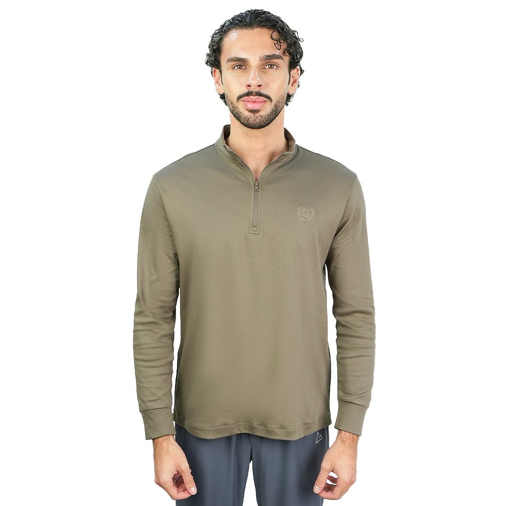 Giordano Men's Regular Liquid Touch Half - Zip Tee - first_variant_option_2 Premium Tee for Giordano