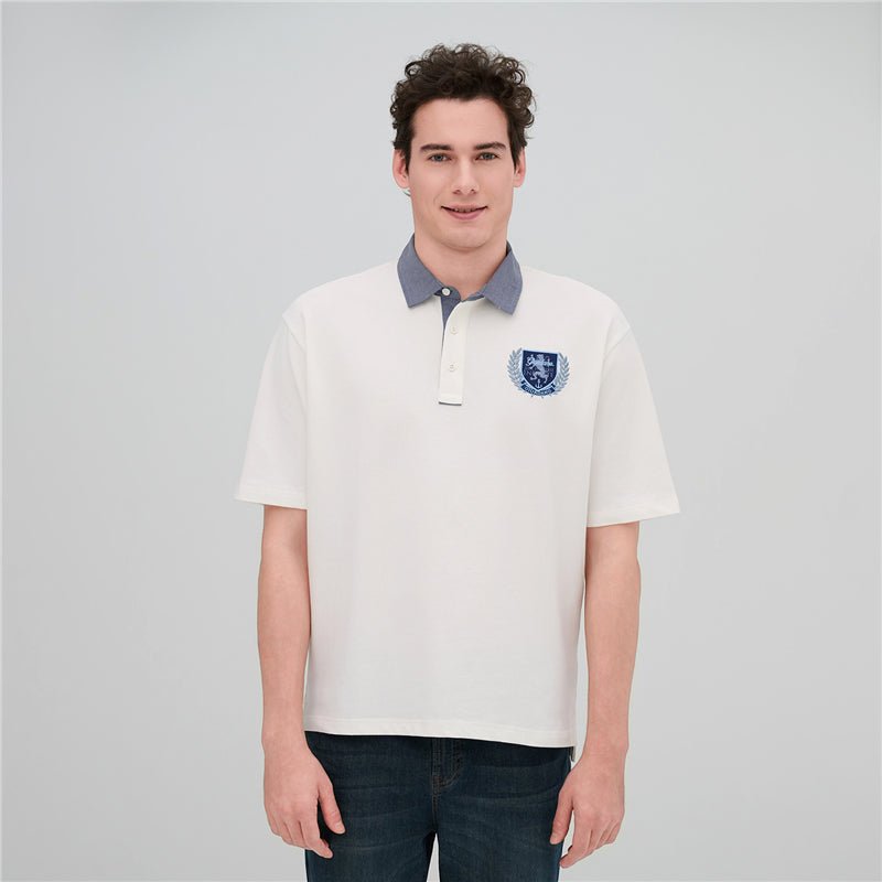Giordano Men's Relax Fit Bold Polo With Embroidery - first_variant_option_2 Premium Polo for Giordano
