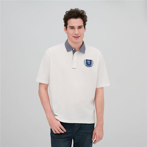 Giordano Men's Relax Fit Bold Polo With Embroidery - first_variant_option_2 Premium Polo for Giordano