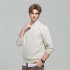 Giordano Men's Relaxed Crew Neck Sweatshirt with Embroidery - Premium Sweatshirts