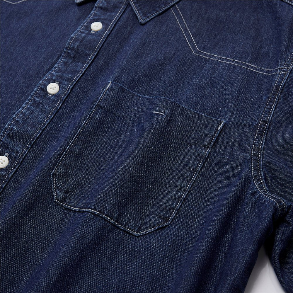 Giordano Men’s Relaxed Denim Long Sleeve Button Shirt - first_variant_option_2 Premium Shirt for Giordano