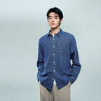 Giordano Men’s Relaxed Denim Long Sleeve Button Shirt - first_variant_option_2 Premium Shirt for Giordano