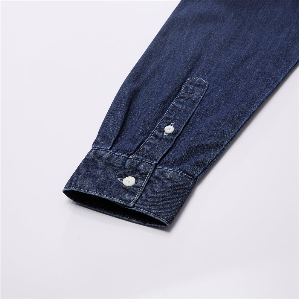 Giordano Men’s Relaxed Denim Long Sleeve Button Shirt - first_variant_option_2 Premium Shirt for Giordano
