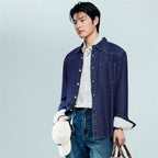 Giordano Men’s Relaxed Denim Long Sleeve Button Shirt - first_variant_option_2 Premium Shirt for Giordano
