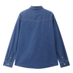 Giordano Men’s Relaxed Denim Long Sleeve Button Shirt - first_variant_option_2 Premium Shirt for Giordano