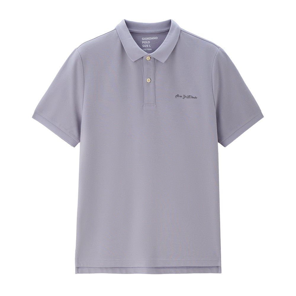 Giordano Men's Relaxed Fit Cool Jade Pique Signature Polo - first_variant_option_2 Premium Polo for Giordano