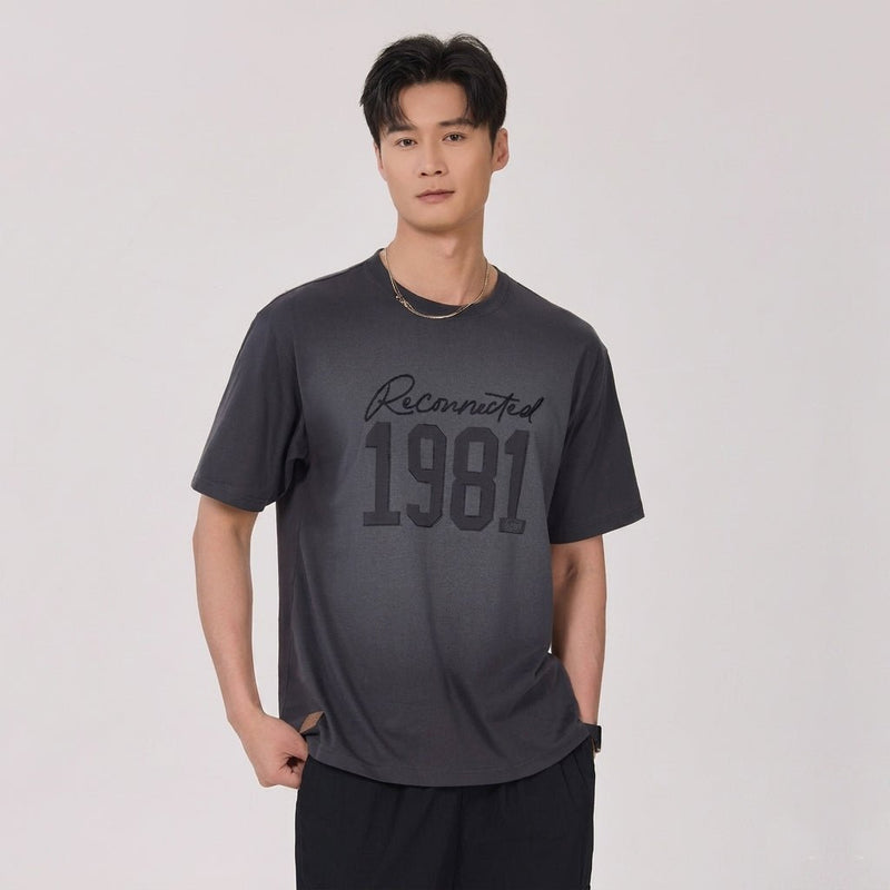 Giordano Men’s Relaxed Fit Cotton 1981 Tee - first_variant_option_2 Premium Print Tee for Giordano