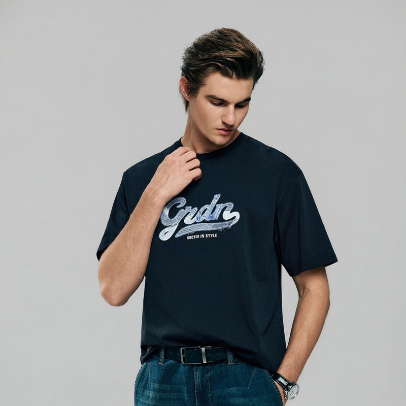 Giordano Men’s Relaxed Fit Cotton Graphic Tee - first_variant_option_2 Premium Print Tee for Giordano