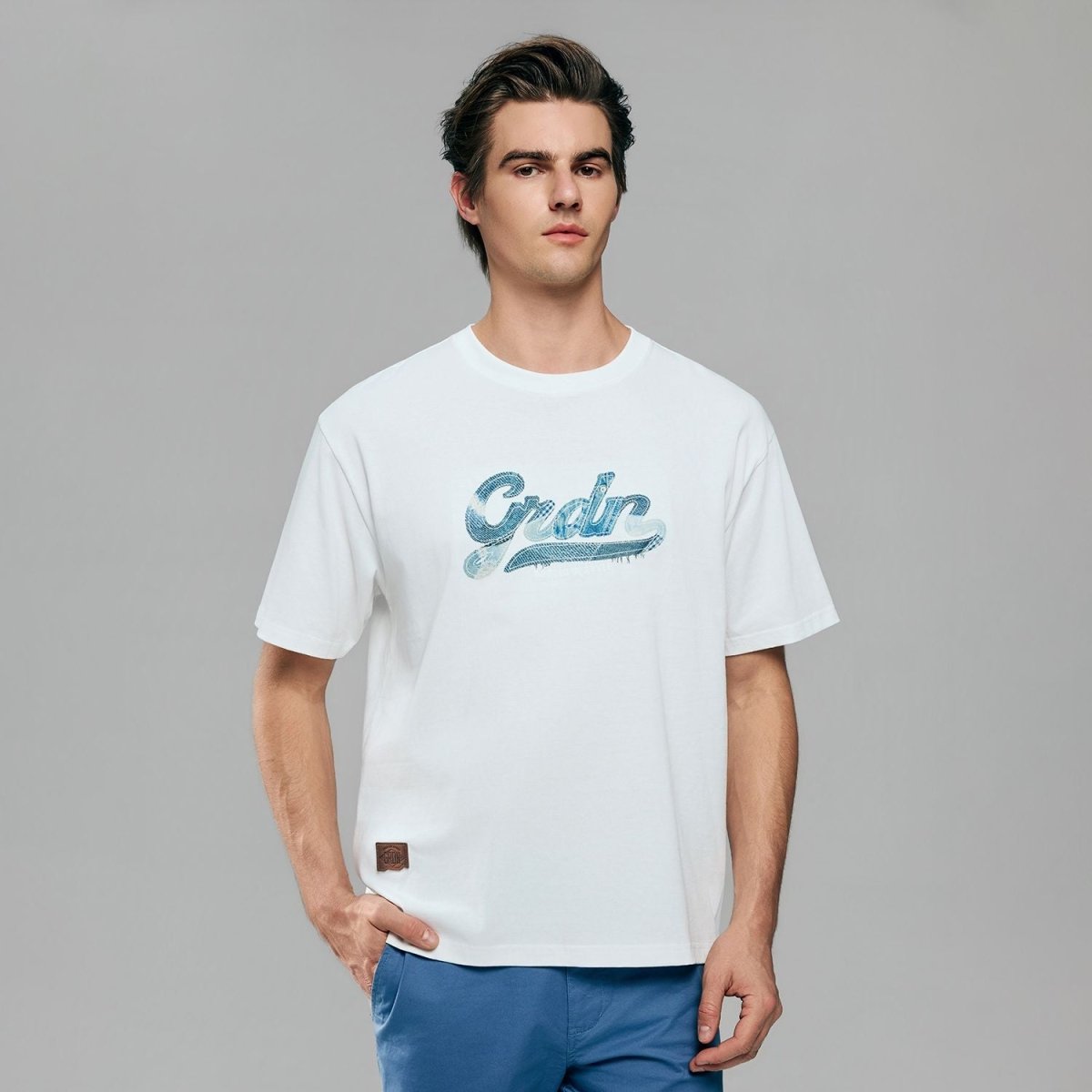 Giordano Men’s Relaxed Fit Cotton Graphic Tee - first_variant_option_2 Premium Print Tee for Giordano