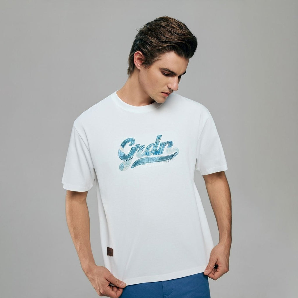 Giordano Men’s Relaxed Fit Cotton Graphic Tee - first_variant_option_2 Premium Print Tee for Giordano