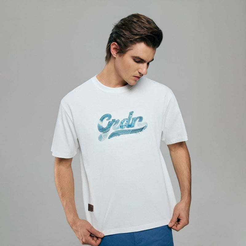 Giordano Men’s Relaxed Fit Cotton Graphic Tee - first_variant_option_2 Premium Print Tee for Giordano