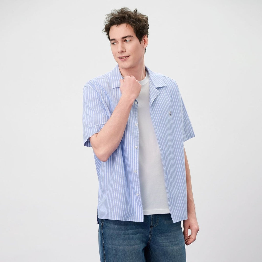 Giordano Men's Relaxed Fit Short Sleeve Lion Oxford Shirt - first_variant_option_2 Premium Shirts for Giordano