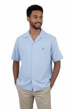 Giordano Men's Relaxed Fit Short Sleeve Lion Oxford Shirt - Premium Shirts