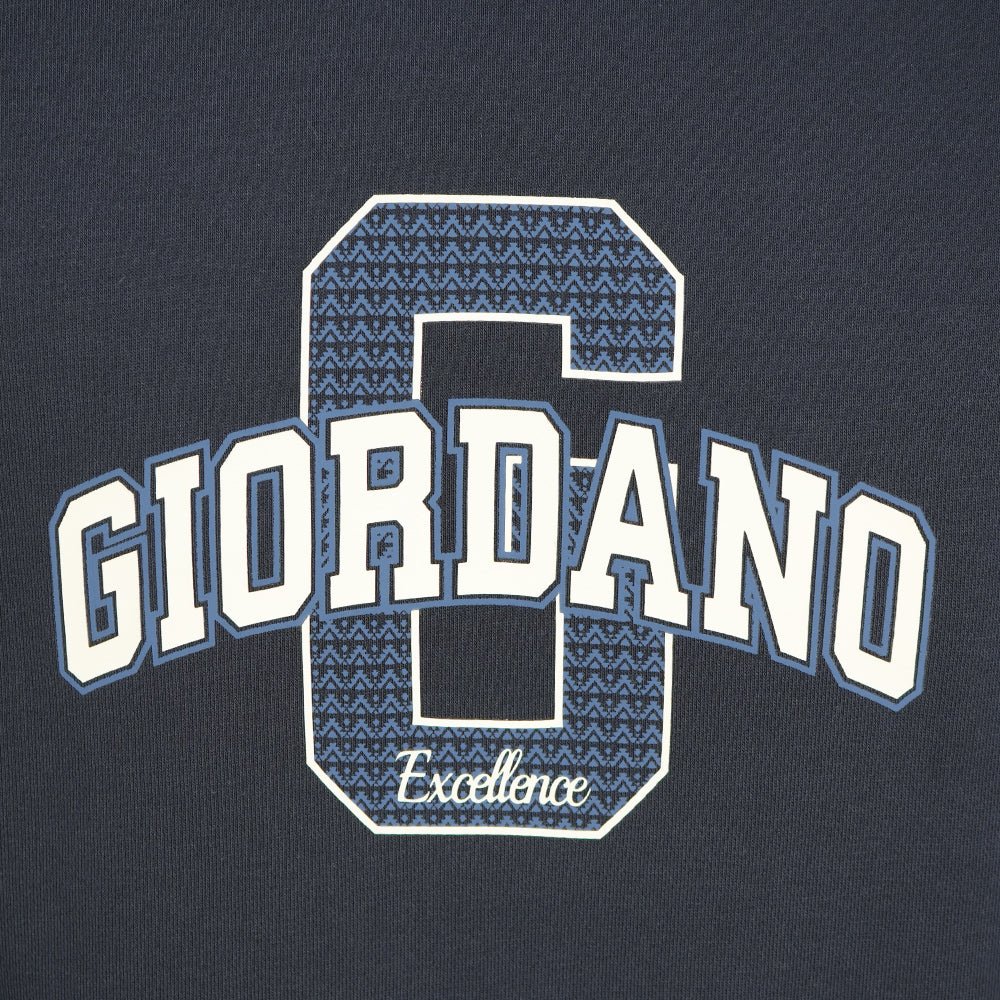 Giordano Men’s Relaxed French Terry Crew Neck Printed Pullover - first_variant_option_2 Premium Sweatshirt for Giordano