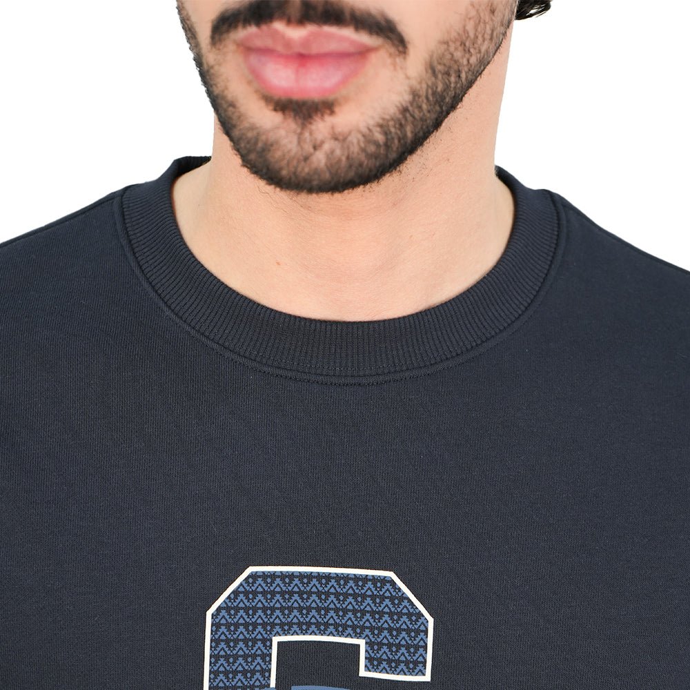 Giordano Men’s Relaxed French Terry Crew Neck Printed Pullover - first_variant_option_2 Premium Sweatshirt for Giordano