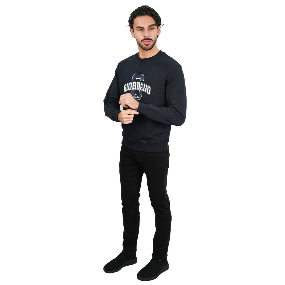 Giordano Men’s Relaxed French Terry Crew Neck Printed Pullover - first_variant_option_2 Premium Sweatshirt for Giordano