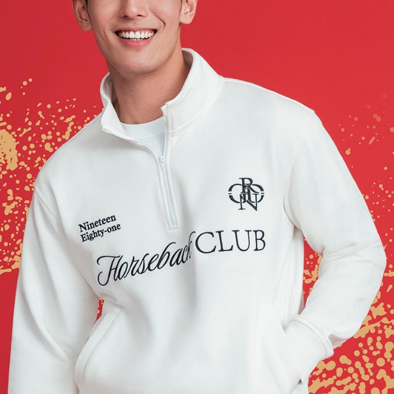 Giordano Men’s Relaxed French Terry Half - Neck Printed Sweatshirt - first_variant_option_2 Premium Sweatshirts for Giordano