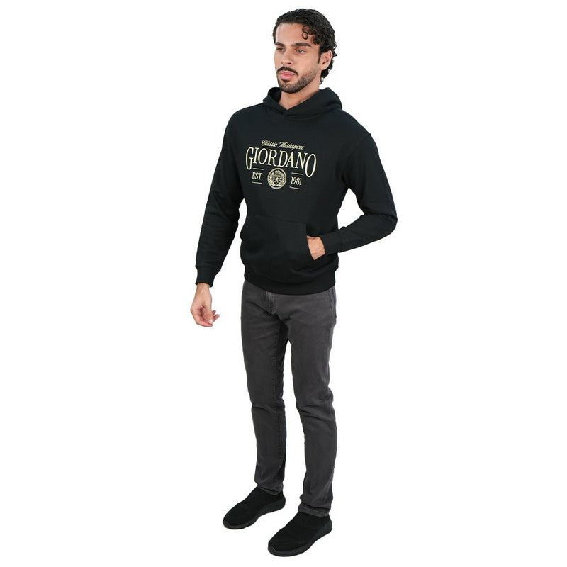 Giordano Men’s Relaxed French Terry Hoodie with Front Print - first_variant_option_2 Premium Hoodie for Giordano