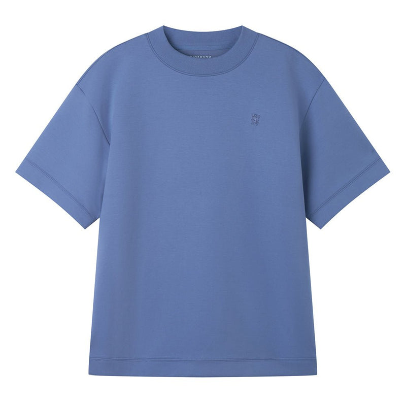 Giordano Men’s Relaxed Interlock Crew Neck Tee with Embroidery - first_variant_option_2 Premium Tee for Giordano