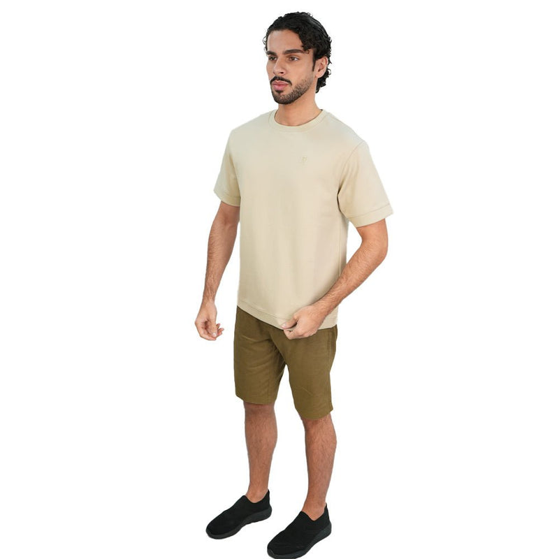 Giordano Men’s Relaxed Interlock Crew Neck Tee with Embroidery - first_variant_option_2 Premium Tee for Giordano