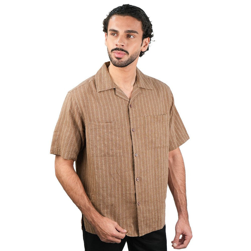 Giordano Men’s Relaxed Linen Cotton Short Sleeve Button Shirt - first_variant_option_2 Premium Shirt for Giordano