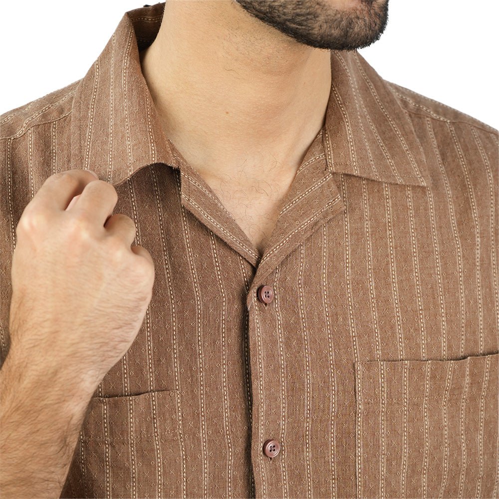 Giordano Men’s Relaxed Linen Cotton Short Sleeve Button Shirt - first_variant_option_2 Premium Shirt for Giordano