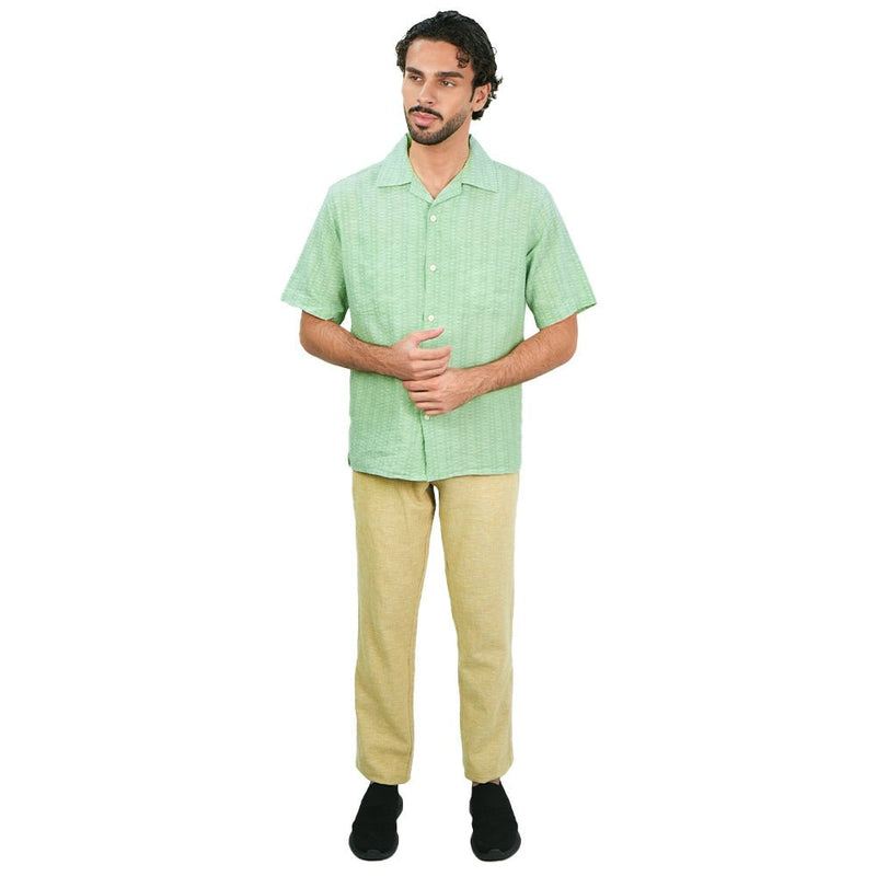 Giordano Men’s Relaxed Linen Cotton Short Sleeve Button Shirt - first_variant_option_2 Premium Shirt for Giordano