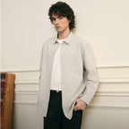 Giordano Men’s Relaxed Seersucker Long Sleeve Button Shirt - first_variant_option_2 Premium Shirt for Giordano