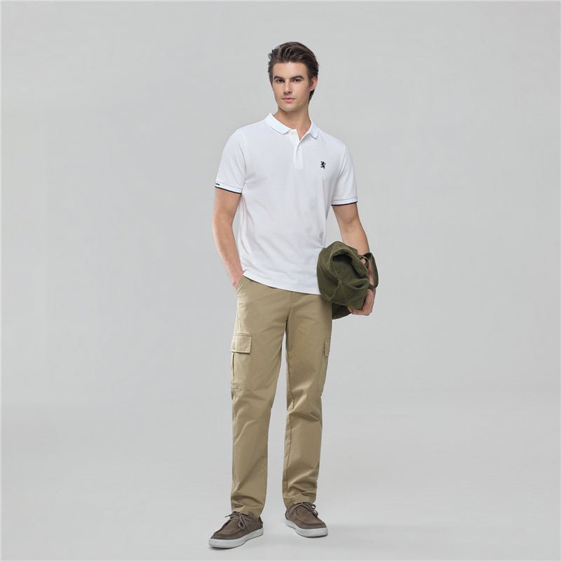 Giordano Men’s Relaxed Stretch Twill Cargo Khakis - first_variant_option_2 Premium Pants for Giordano